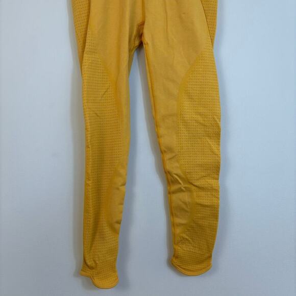 Gymshark Vital Rise Seamless Leggings Size Medium Yellow Marl High Rise Ruched - Picture 12 of 12
